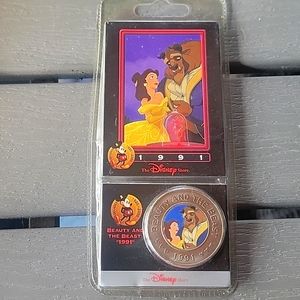 Disney Decades Coin “1991” Beauty & The Beast Coin #14 - RETIRED - NEW